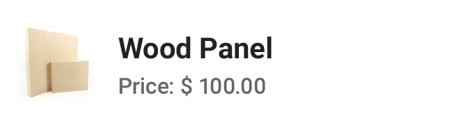 Product: Wood panel