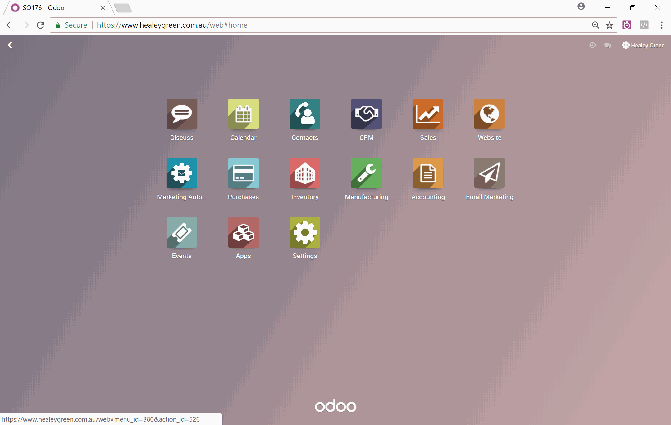 Odoo image and text block