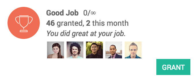 Cận cảnh huy hiệu -  'Good Job: your did great at your job' được trao 46 lần