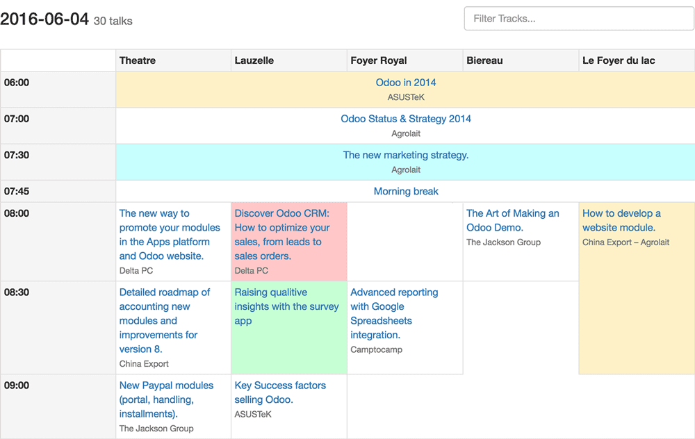 Odoo - Sample 1 for three columns