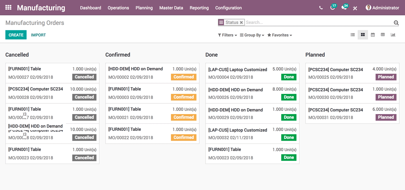 Odoo Manufacturing video