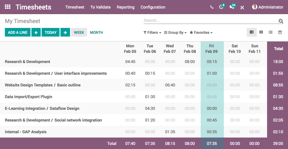 how expenses control Timesheet Mobile App