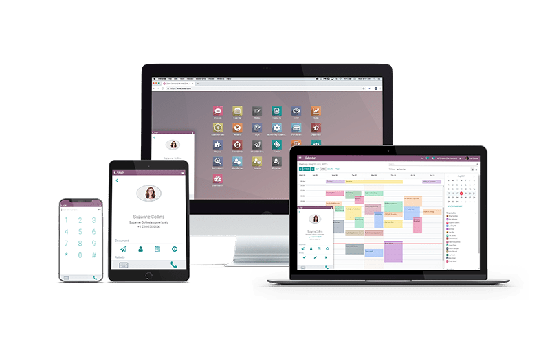 Mit Odoo VoIP können Sie von jedem Ihrer Geräte aus überall anrufen.