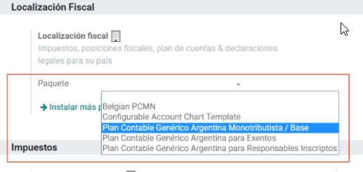 Odoo elektronická fakturace pro Argentinu