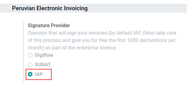 Odoo Electronic Invoicing for Peru