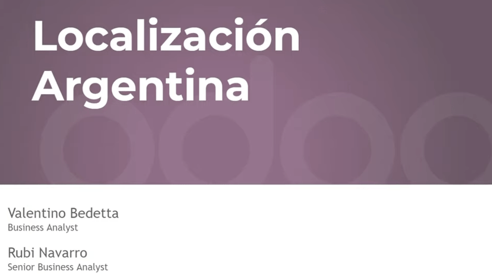 Odoo Argentinian Localization video
