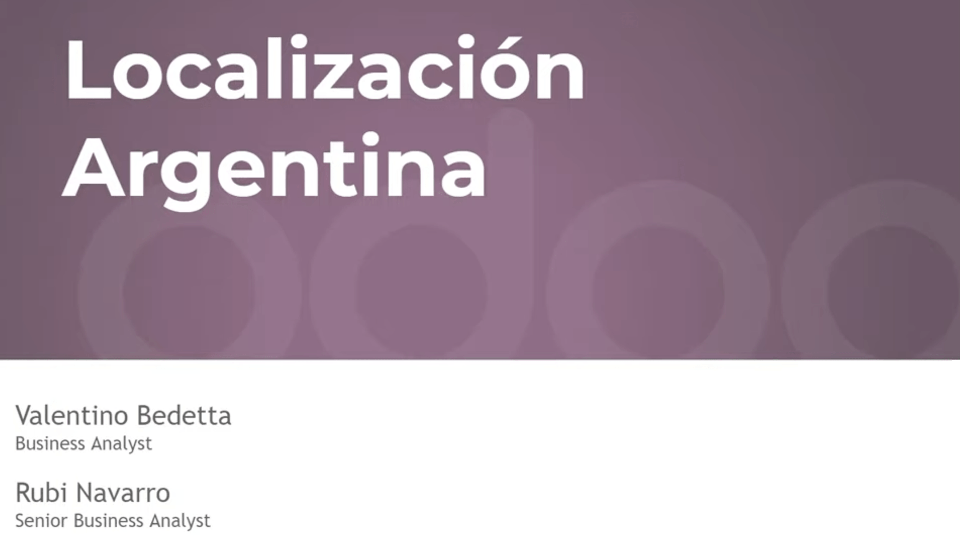 Odoo video argentinské lokalizace