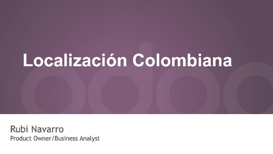 Odoo Colombian Localization video