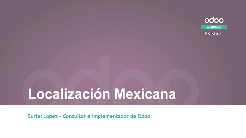 Odoo 멕시코 현지화 비디오