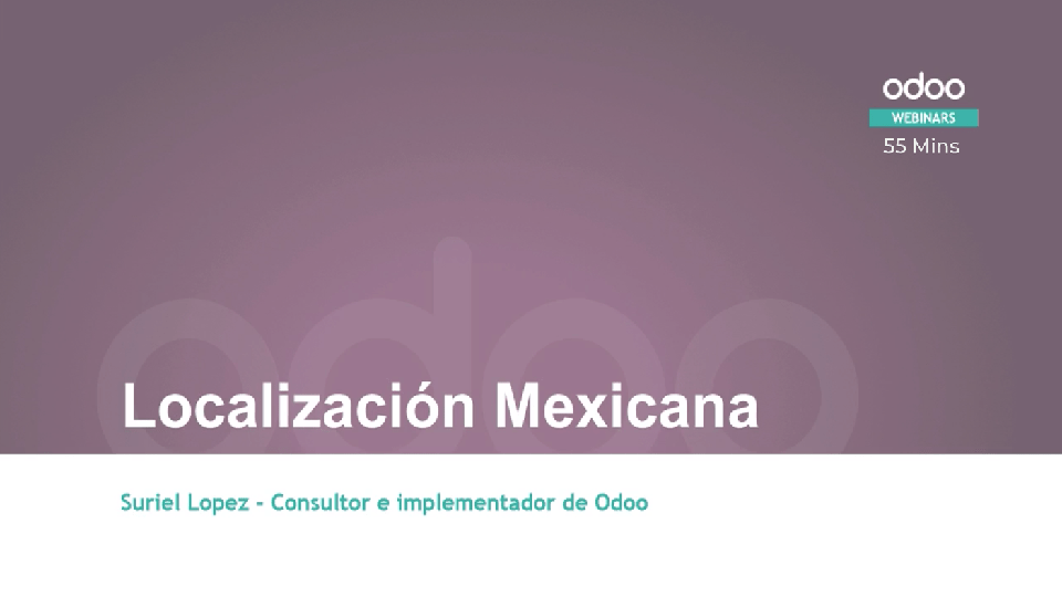 Odoo video mexické lokalizace