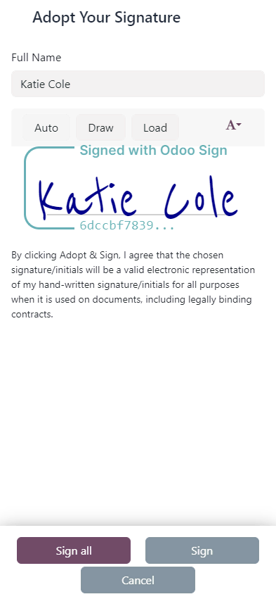 What is an auto signature, and how is it used?