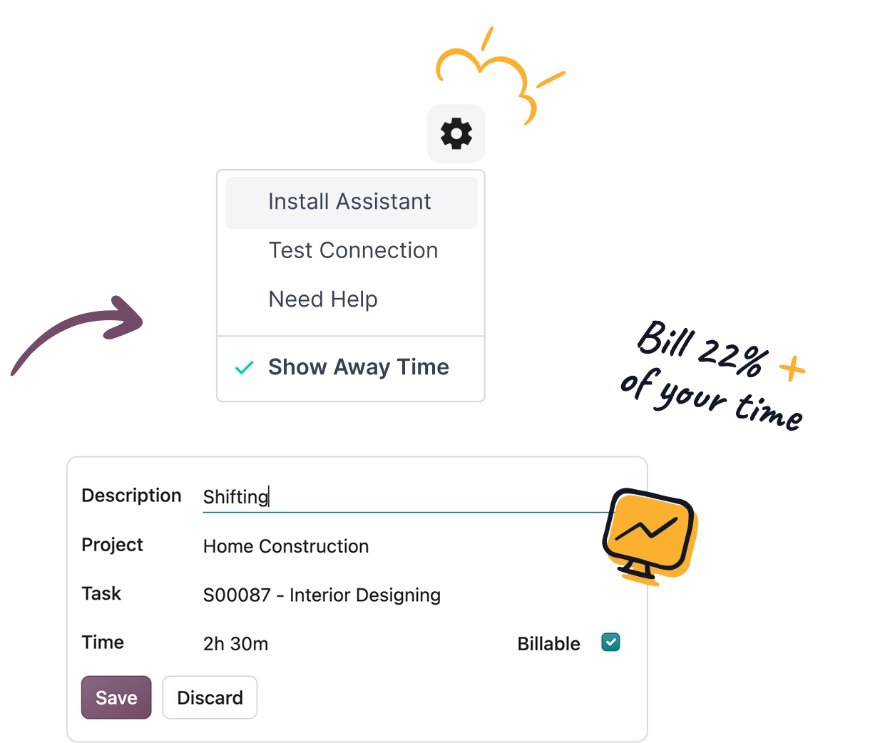Odoo Timesheet assistant
