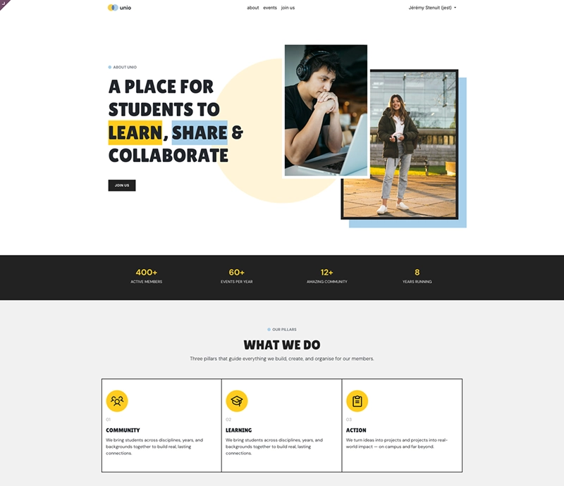 Website built with Odoo