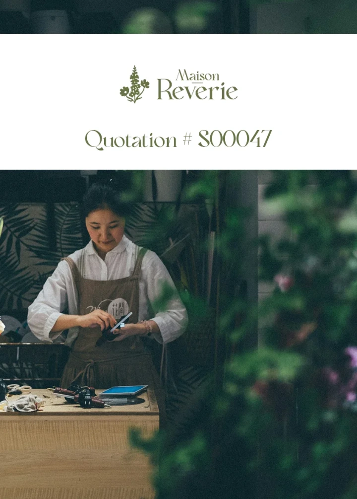 Quotation cover page