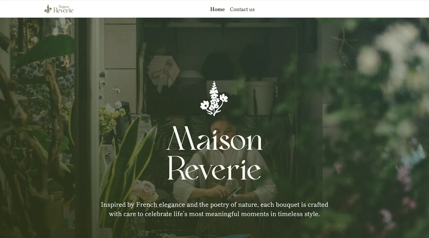 Florist website built with Odoo