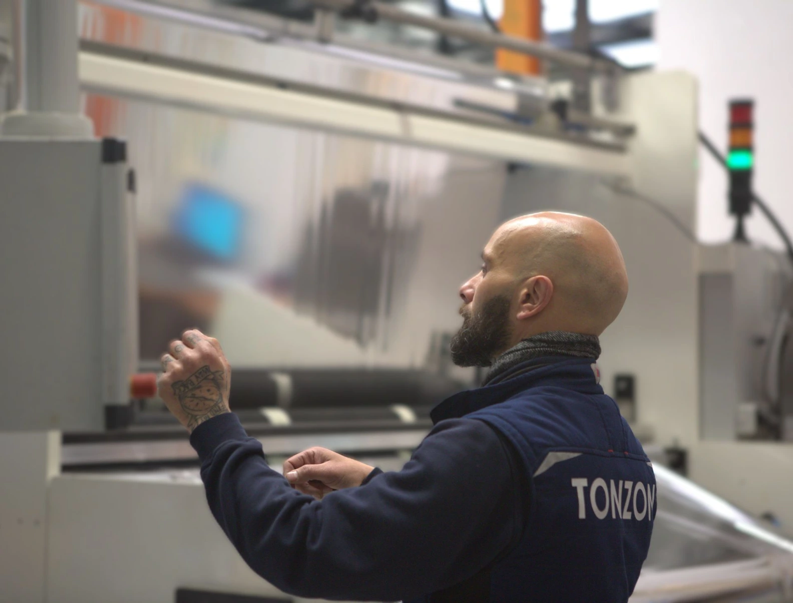 Tonzon's employee at work
