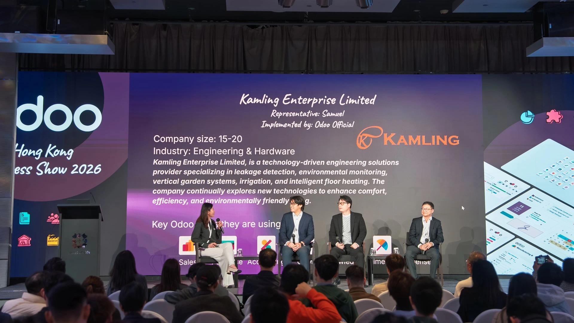 Samuel at the Odoo Business Show Hong Kong 2026.