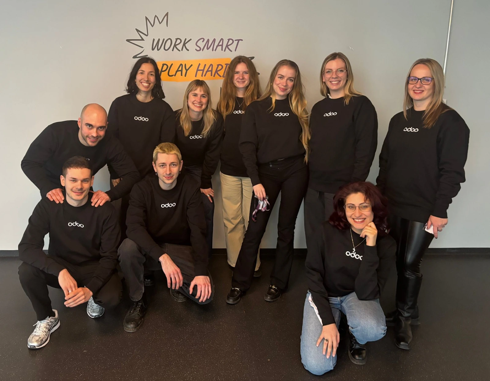Group of February New Hires in the Berlin Odoo Office