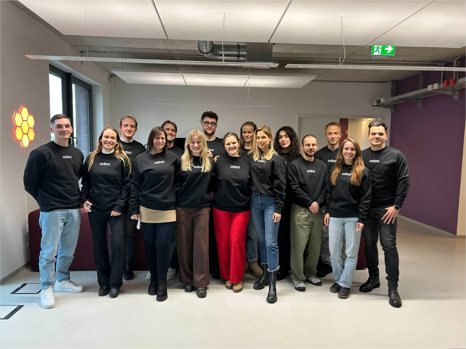 Group of January New Hires in the Berlin Odoo Office