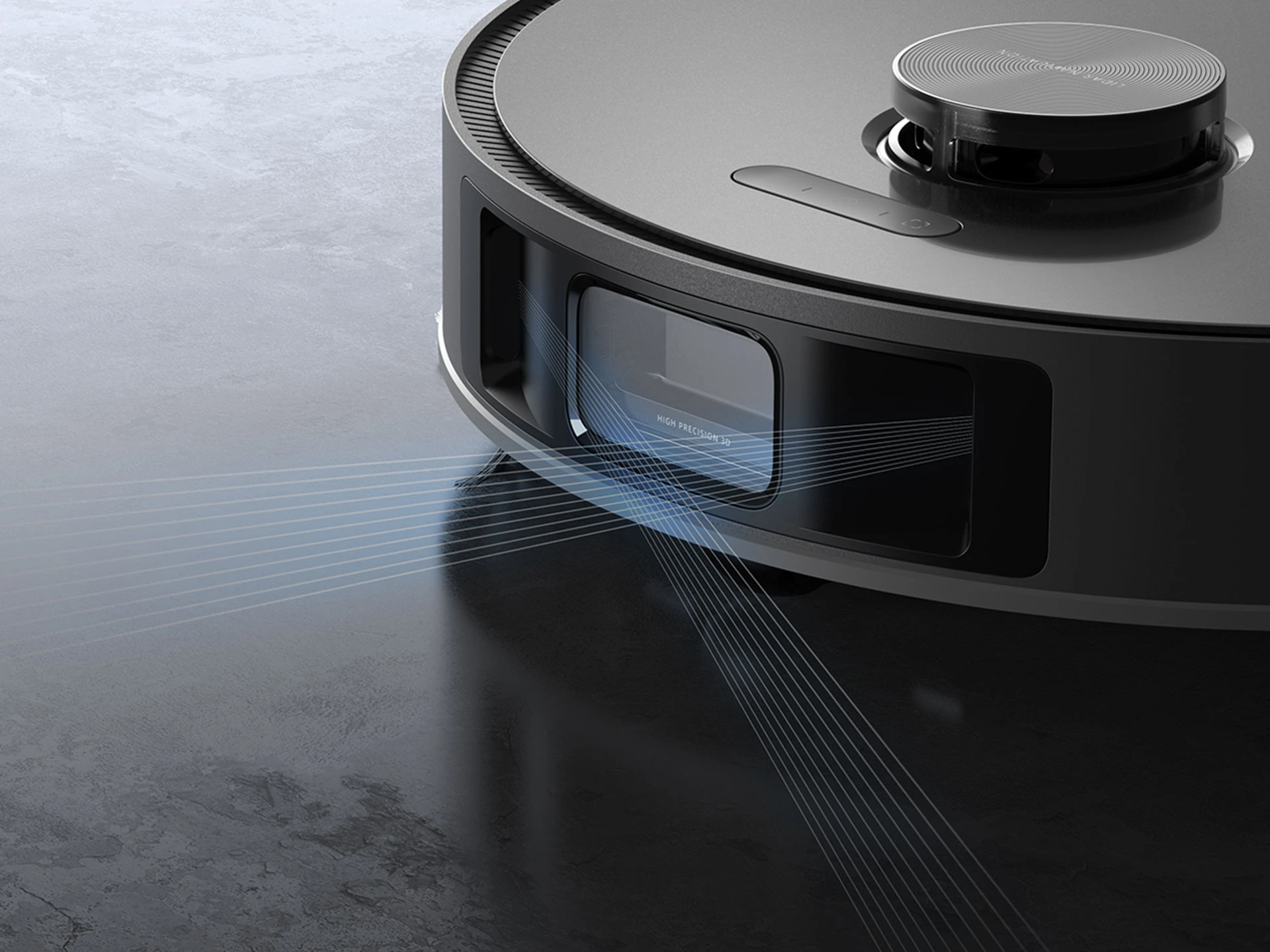 Innovative smart home technology distributed by TEQPHONE: Robot vacuum featuring high-precision 3D object recognition and LiDAR sensing.