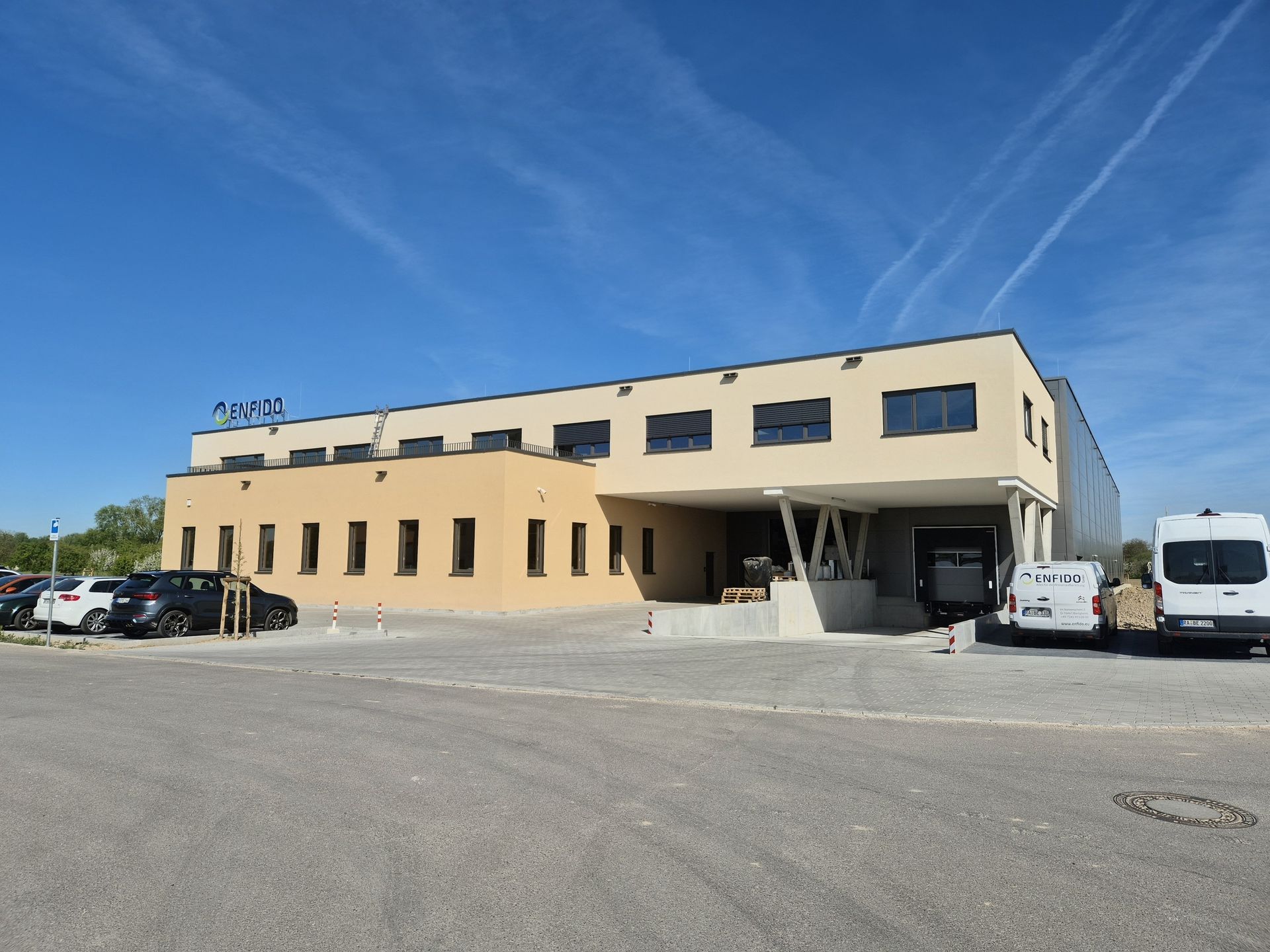 Exterior view of the ENFIDO GmbH headquarters in Germany, a water treatment manufacturer using Odoo.