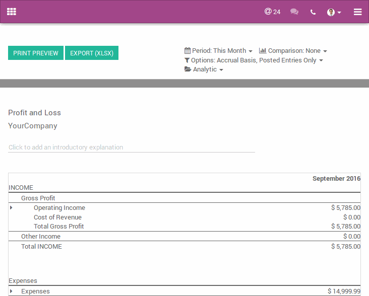 Odoo image and text block