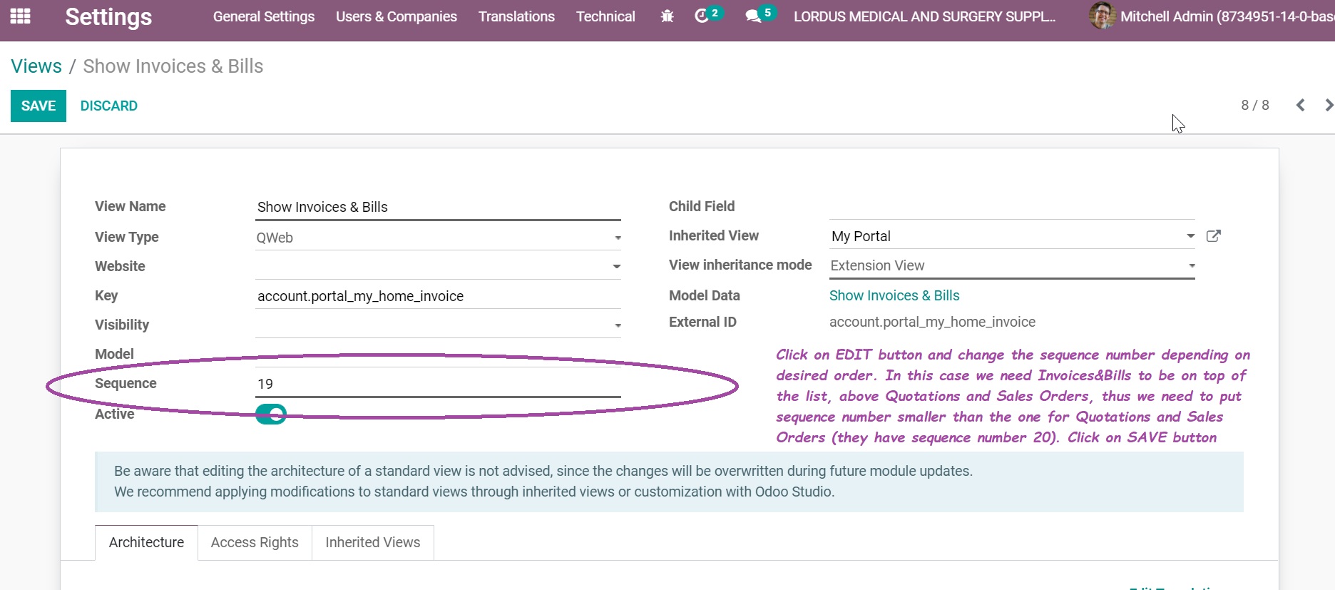 How To Change Order Of Documents Menu On Website In My Account Section Odoo