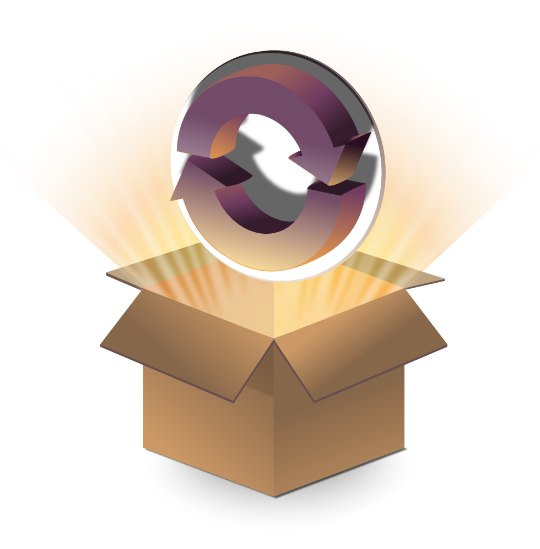 Logo Odoo sedang melakukan sinkronisasi dari luar kotak