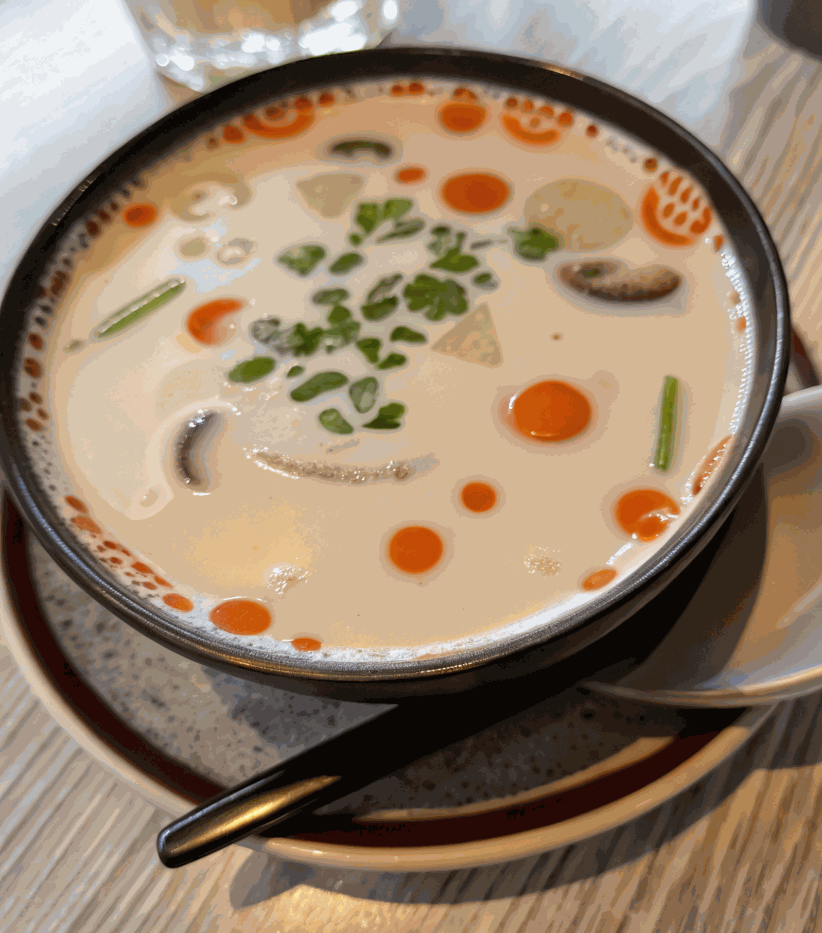 Thai soup cooked by NaNoi restaurant