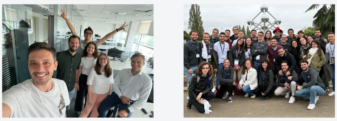 Odoo Italy's team in 2023 vs. 2024.
