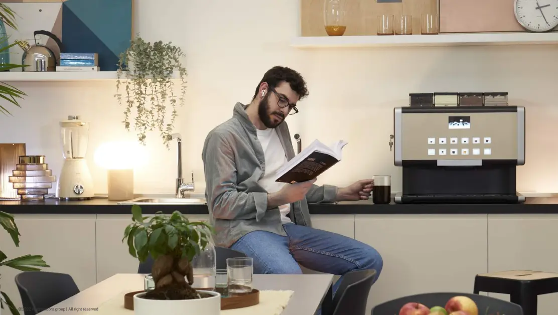Rhea coffee machine installed in a kitchen