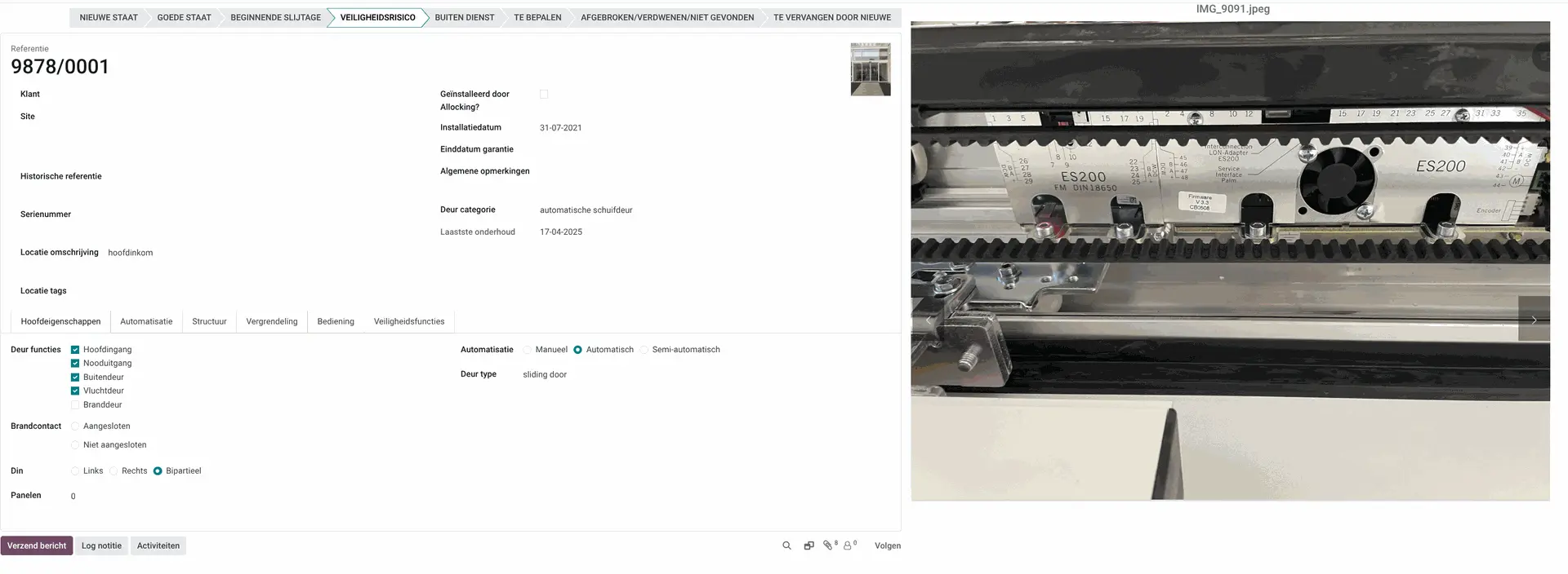 Doors custom Odoo module for Allocking