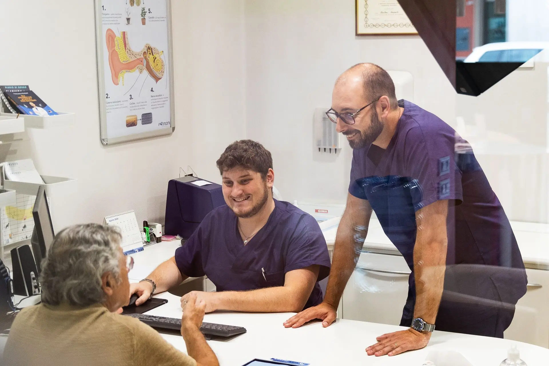 Pontoni's team attending a patient