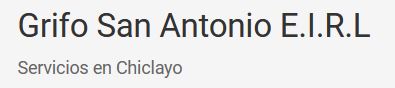 GRIFO SAN ANTONIO EIRL
